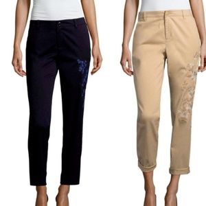 Liz Claiborne  Blue Embroidered Pants Size 10